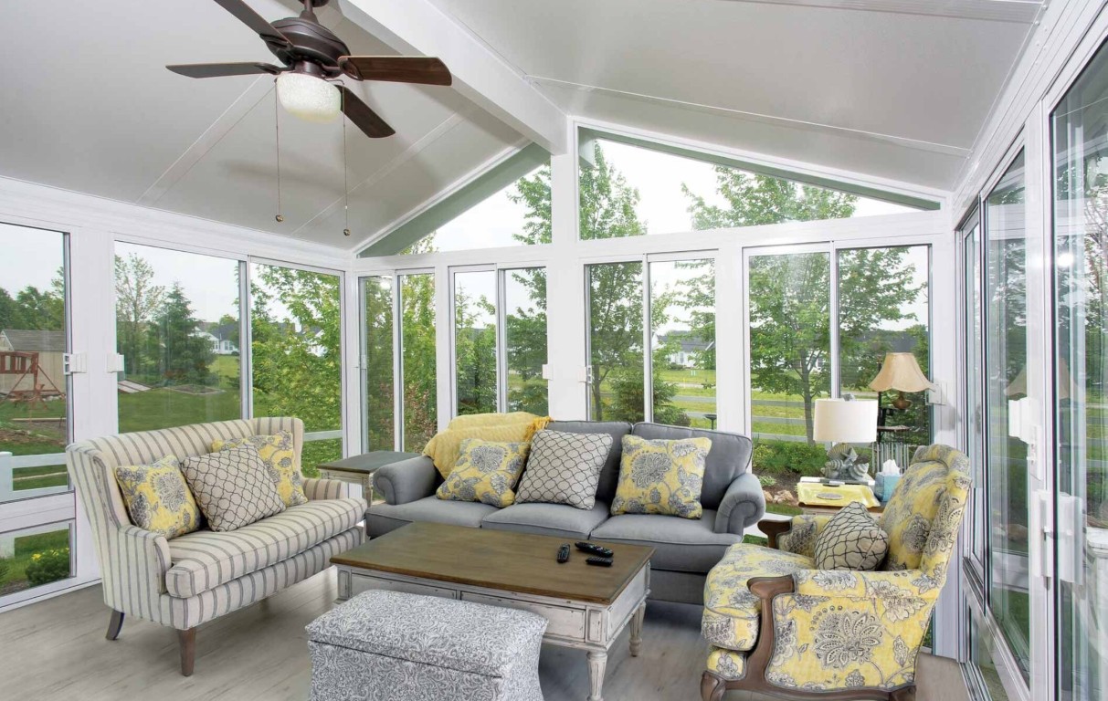 Custom sunroom interior with comfortable seating and abundant natural light in Glendale, CA